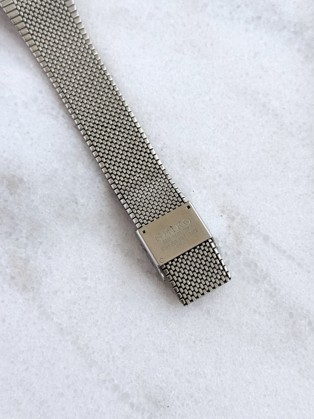 Vintage 1985 Seiko Chronos 29mm Rectangular Case with Integrated Bracelet