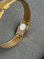 Rare Vintage 1985 Seiko ‘Polo’ Striped Gold Toned Metal Band Bracelet