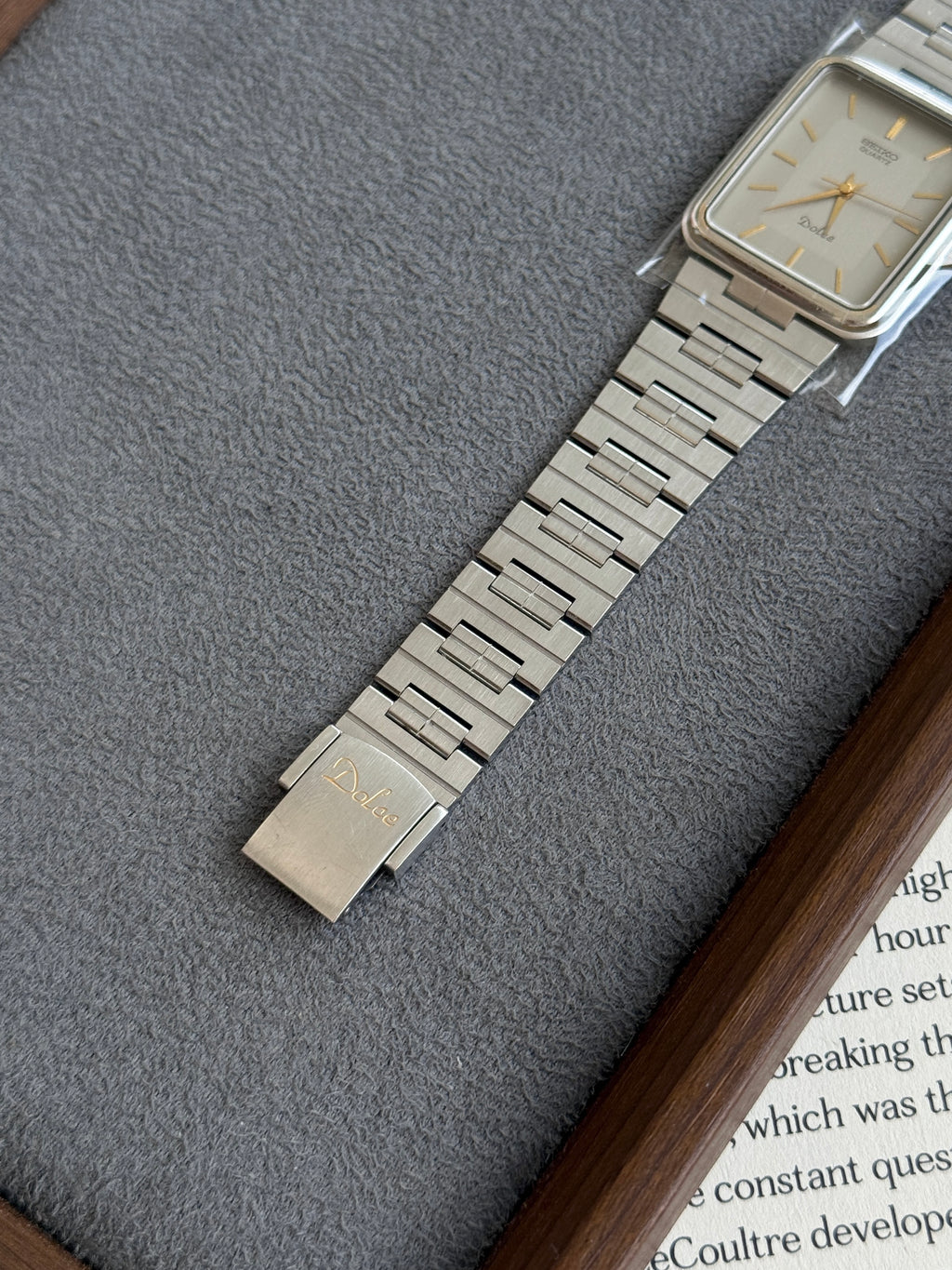 Rare 1980s Vintage 27mm Seiko Dolce Window Pane Links