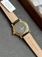 Rare Vintage 1990s Yves Saint Laurent YSL 26mm Blue Border Black Dial
