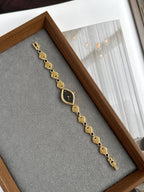 Rare Vintage 1990s ALBA by Seiko Gold Toned ‘Black Diamond’ Bracelet