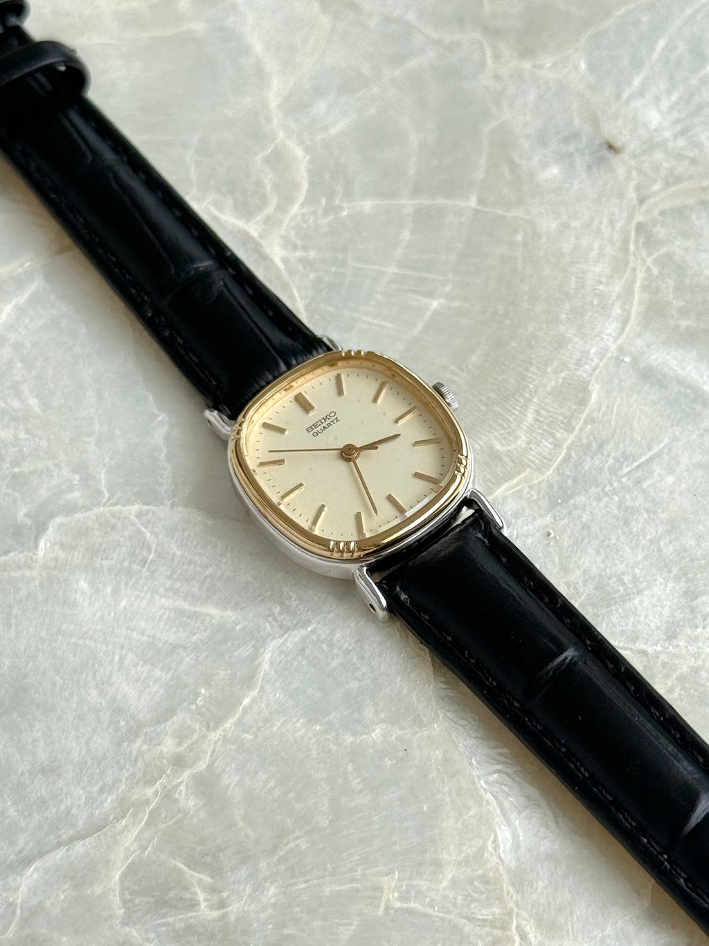 Vintage Seiko Two Toned Cushion Case Champagne Dial