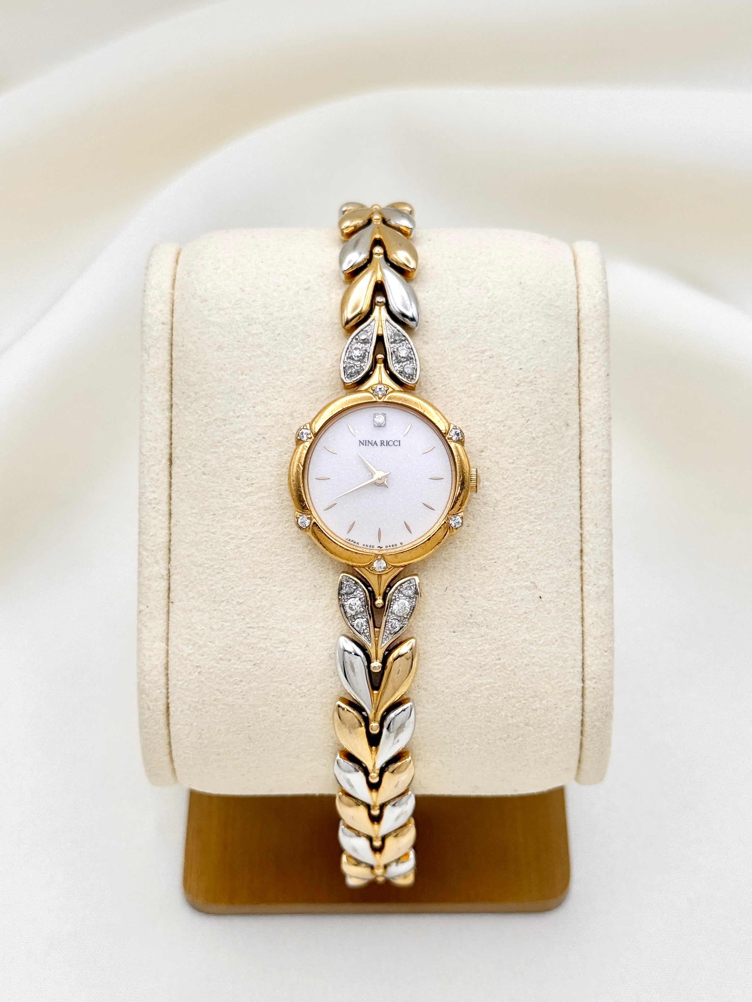 Rare Vintage Nina Ricci Crystal Encrusted Flower Dial