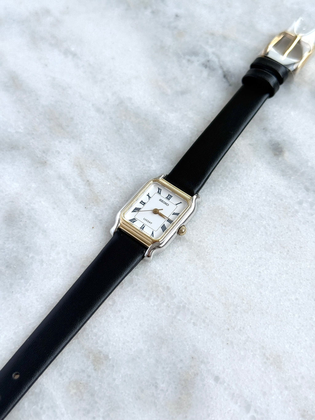 Vintage 1990s Seiko Lucent Two Toned Roman Petite Tank