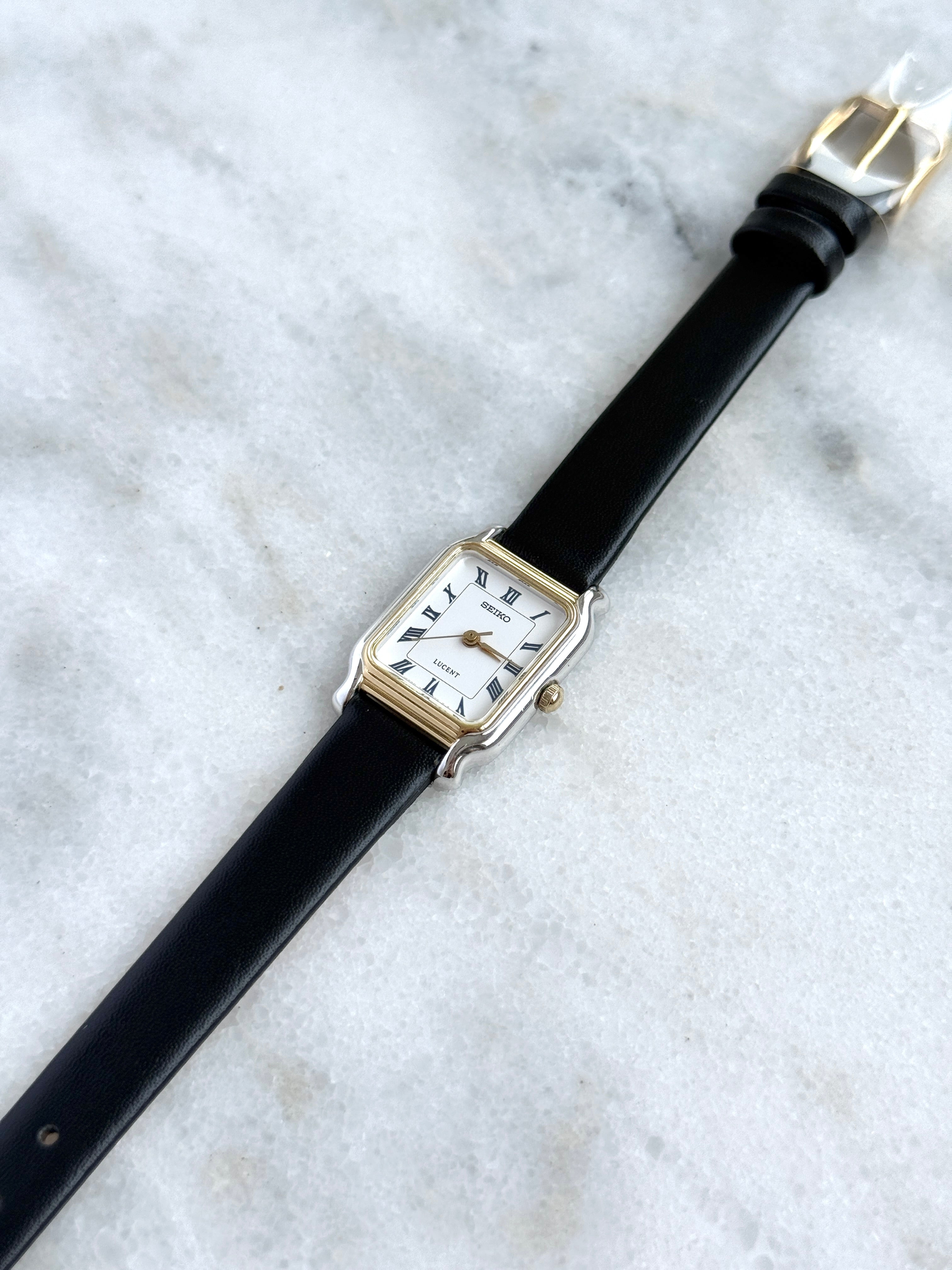 Vintage 1990s Seiko Lucent Two Toned Roman Petite Tank
