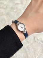 Vintage Sylph by Citizen Petite Silver Toned with Navy Straps