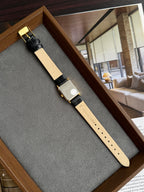 Vintage Citizen Gold Toned Black Striped Dial Tank