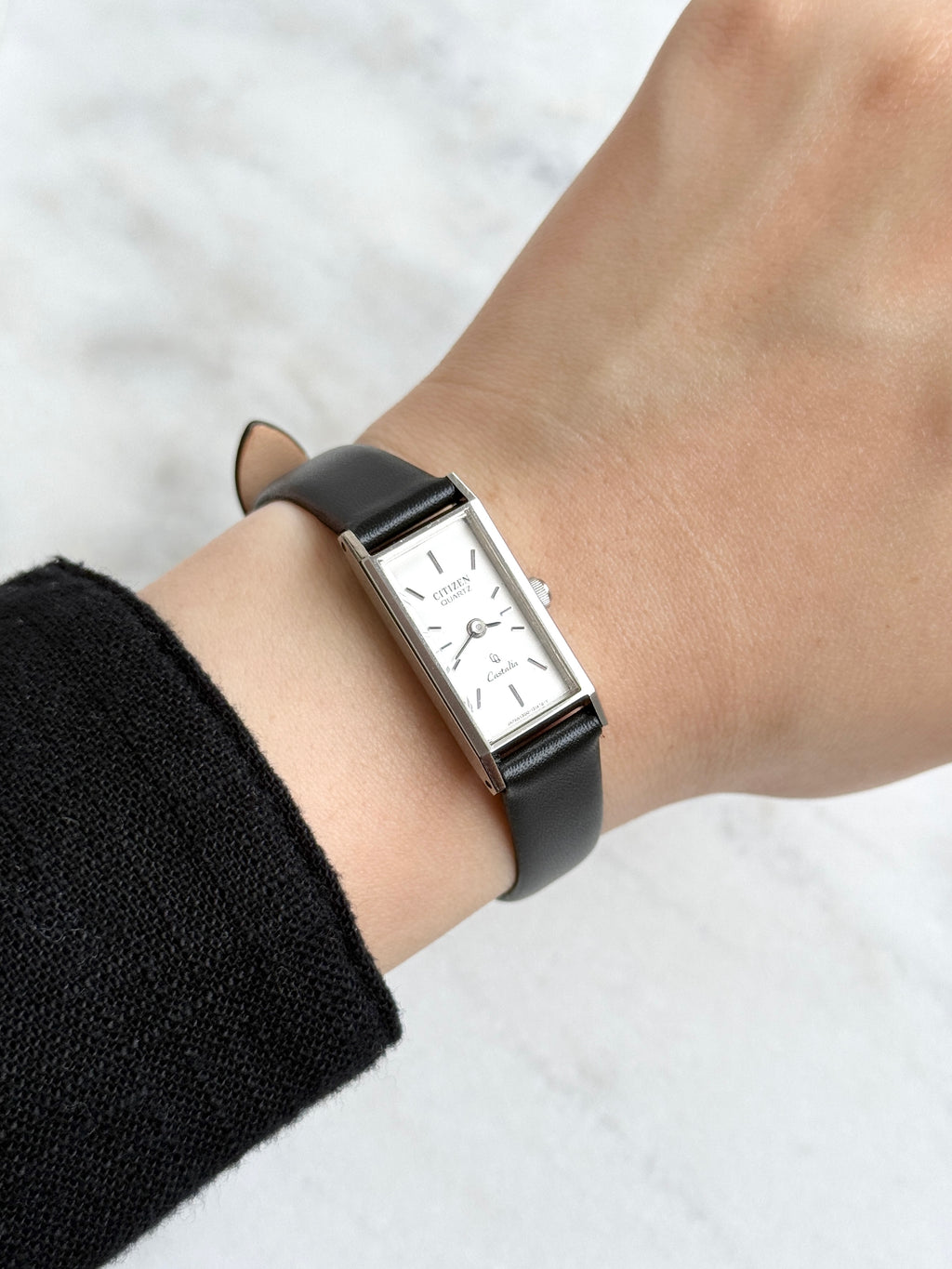 Vintage Citizen Castalia Silver Toned Petite Elongated Tank