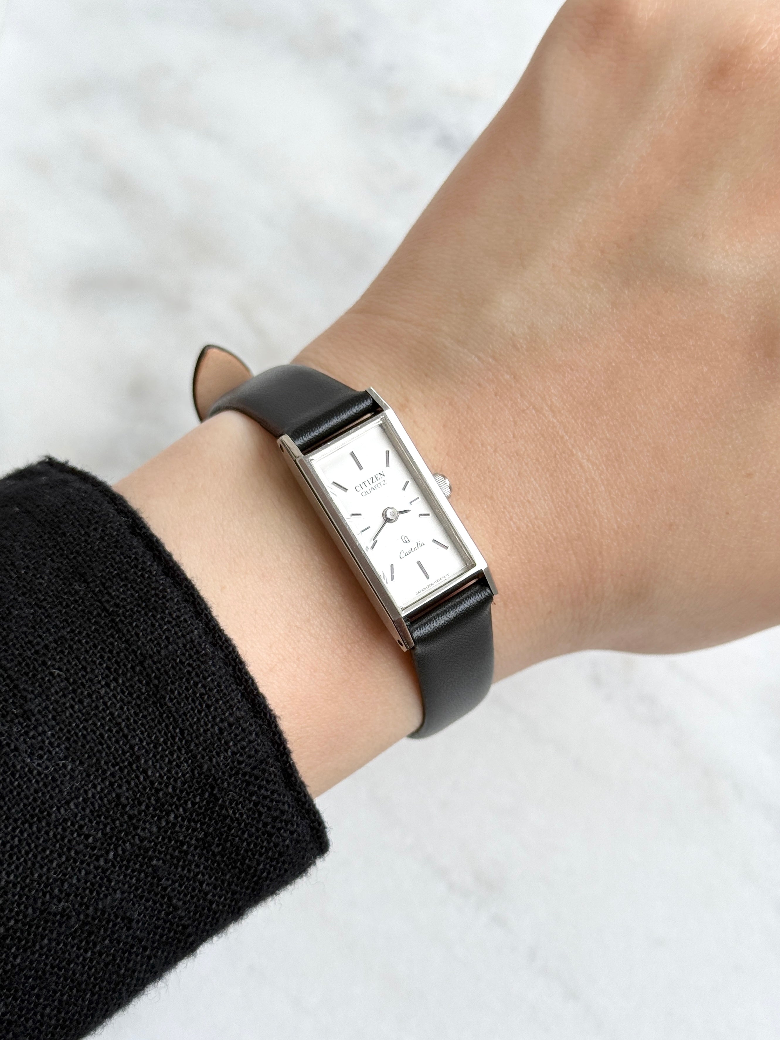 Vintage Citizen Castalia Silver Toned Petite Elongated Tank