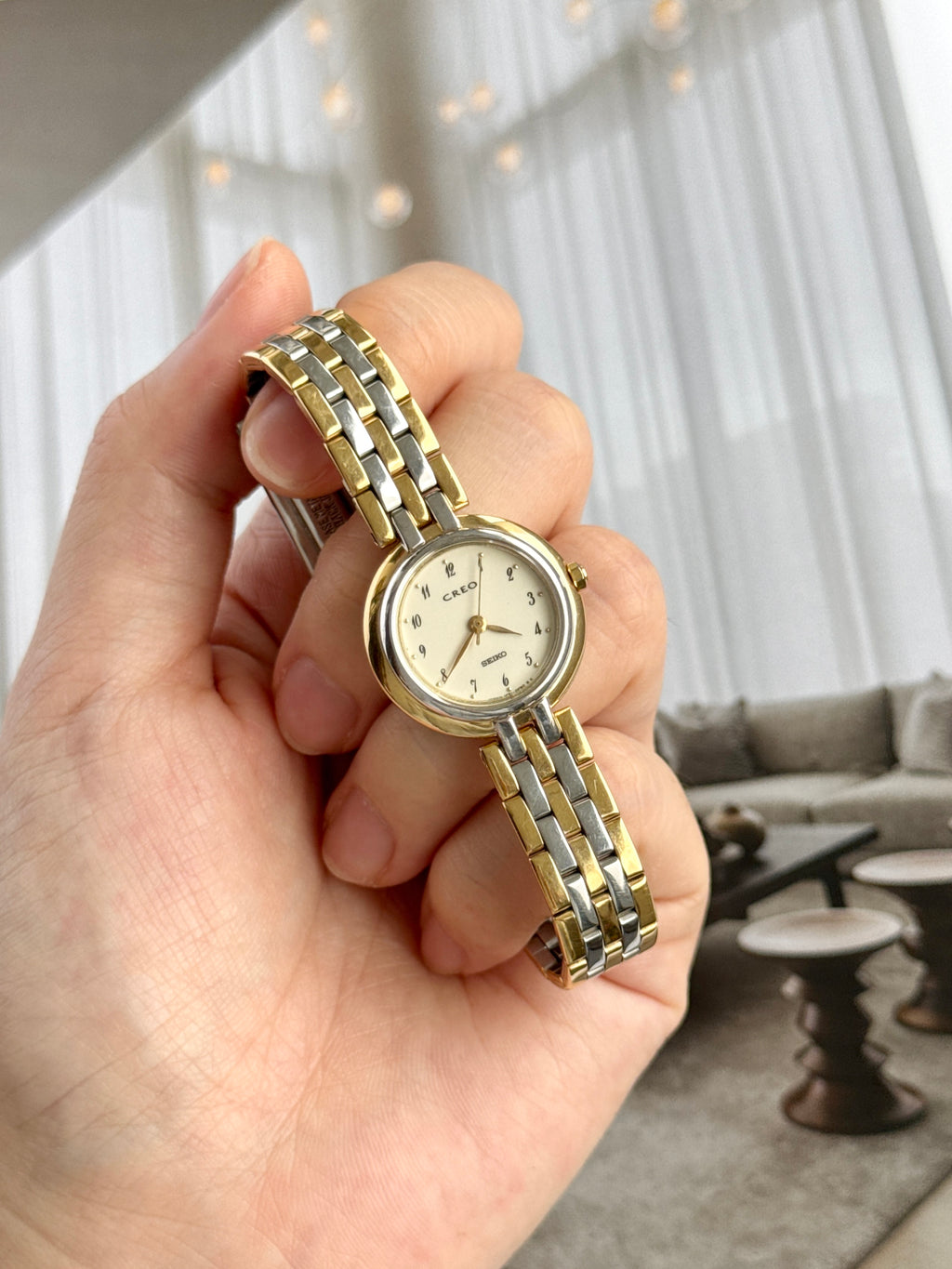 Vintage 1991 Seiko Creo Two Toned Multi-link Bracelet