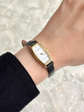 Rare Vintage Citizen Gold Toned Elongated Tonneau Case