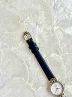 Vintage Sylph by Citizen Petite Silver Toned with Navy Straps