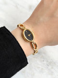 Vintage Alba Elongated Oval Open-Link with Black Dial
