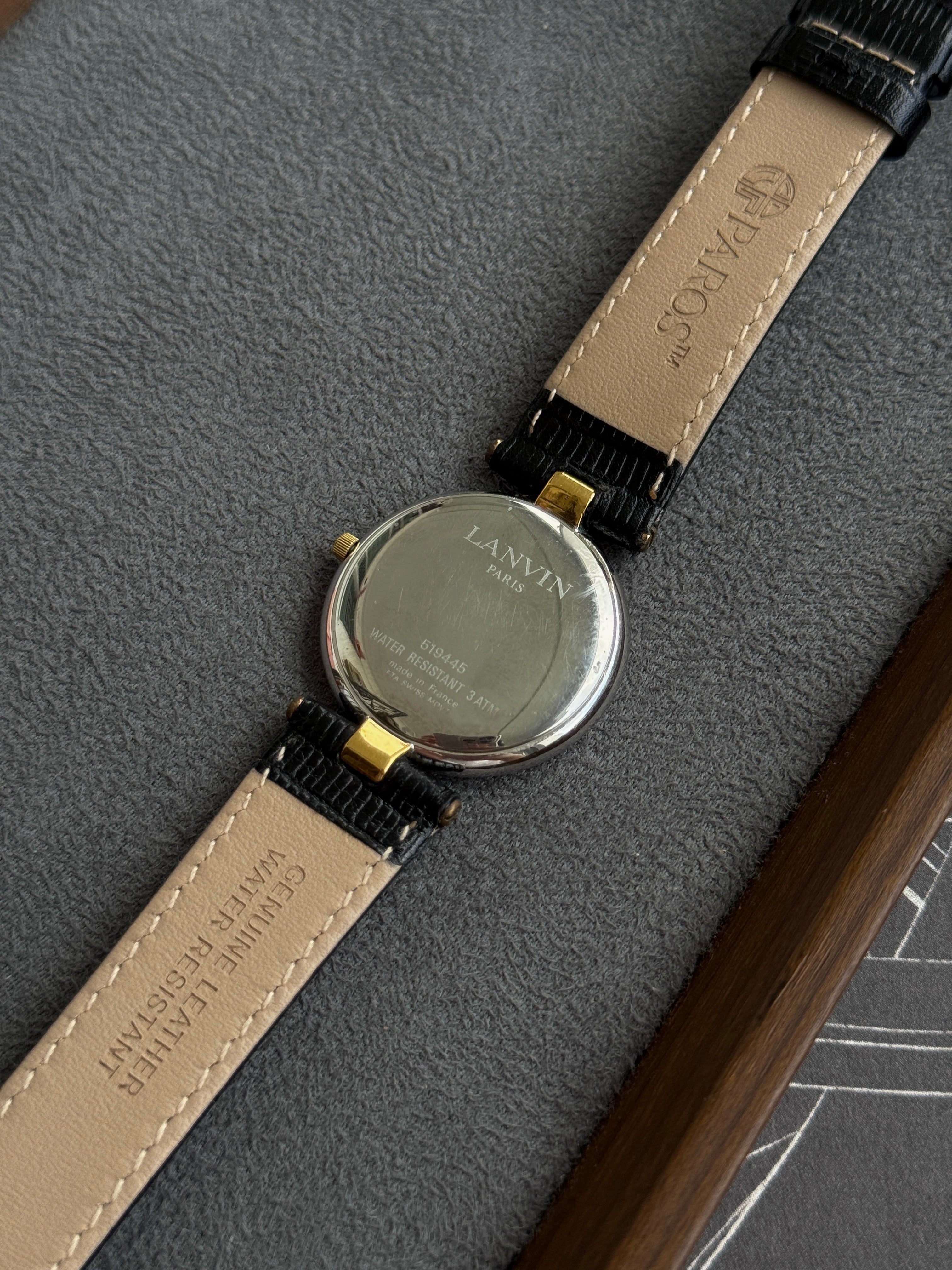 Rare Vintage 1990s Lanvin 30mm Roman Numerals with Date Indicator