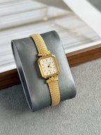 Vintage 1990s Orient Crystal Studded Lugs with Braided Band Bracelet