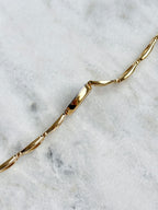 Vintage Alba Elongated Oval Open-Link with Black Dial