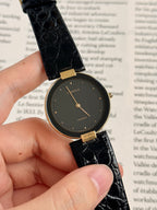 Rare Full Original Vintage Seiko Lassale Ultra-Thin Profile "Black Moon"