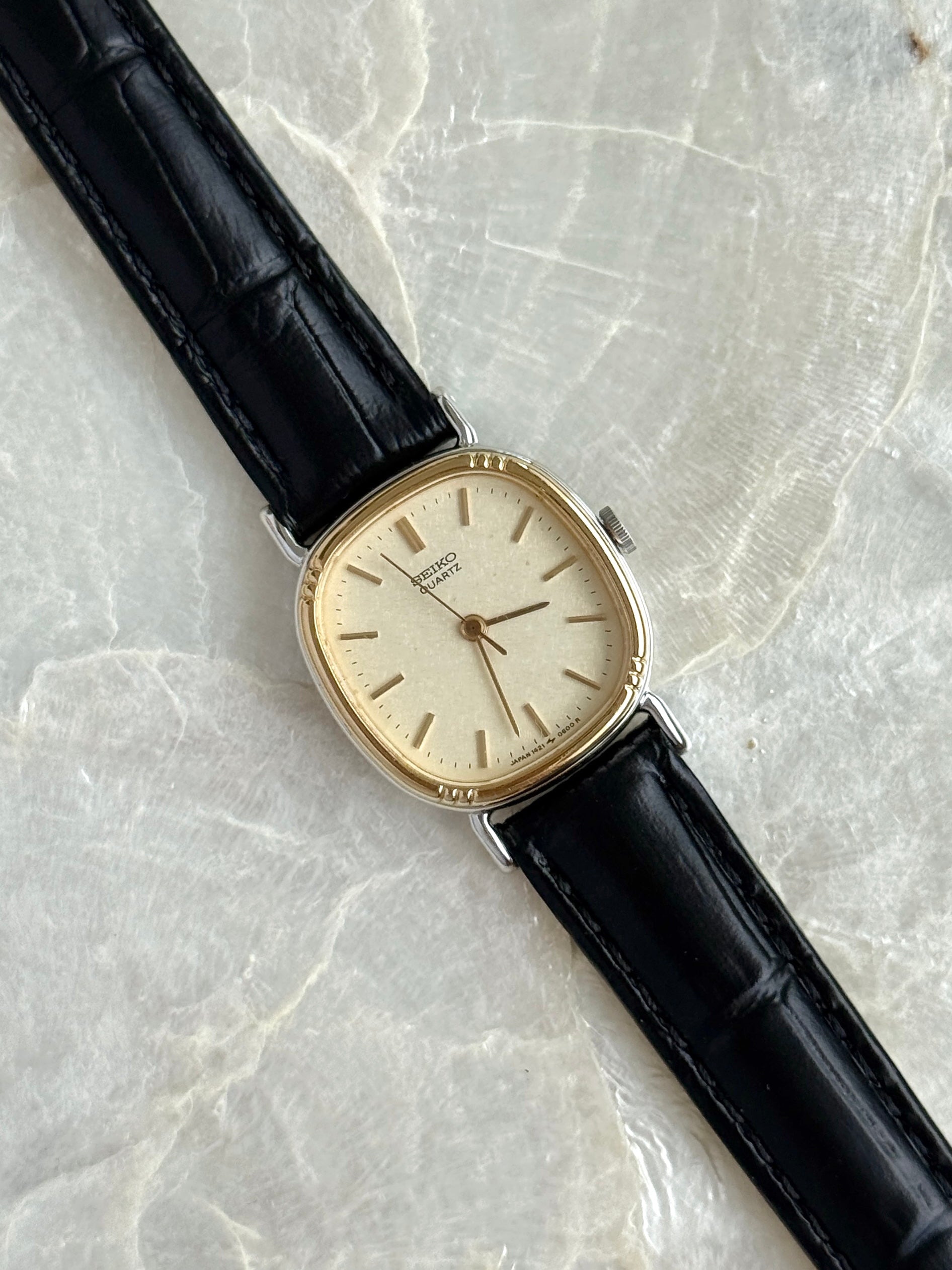 Vintage Seiko Two Toned Cushion Case Champagne Dial