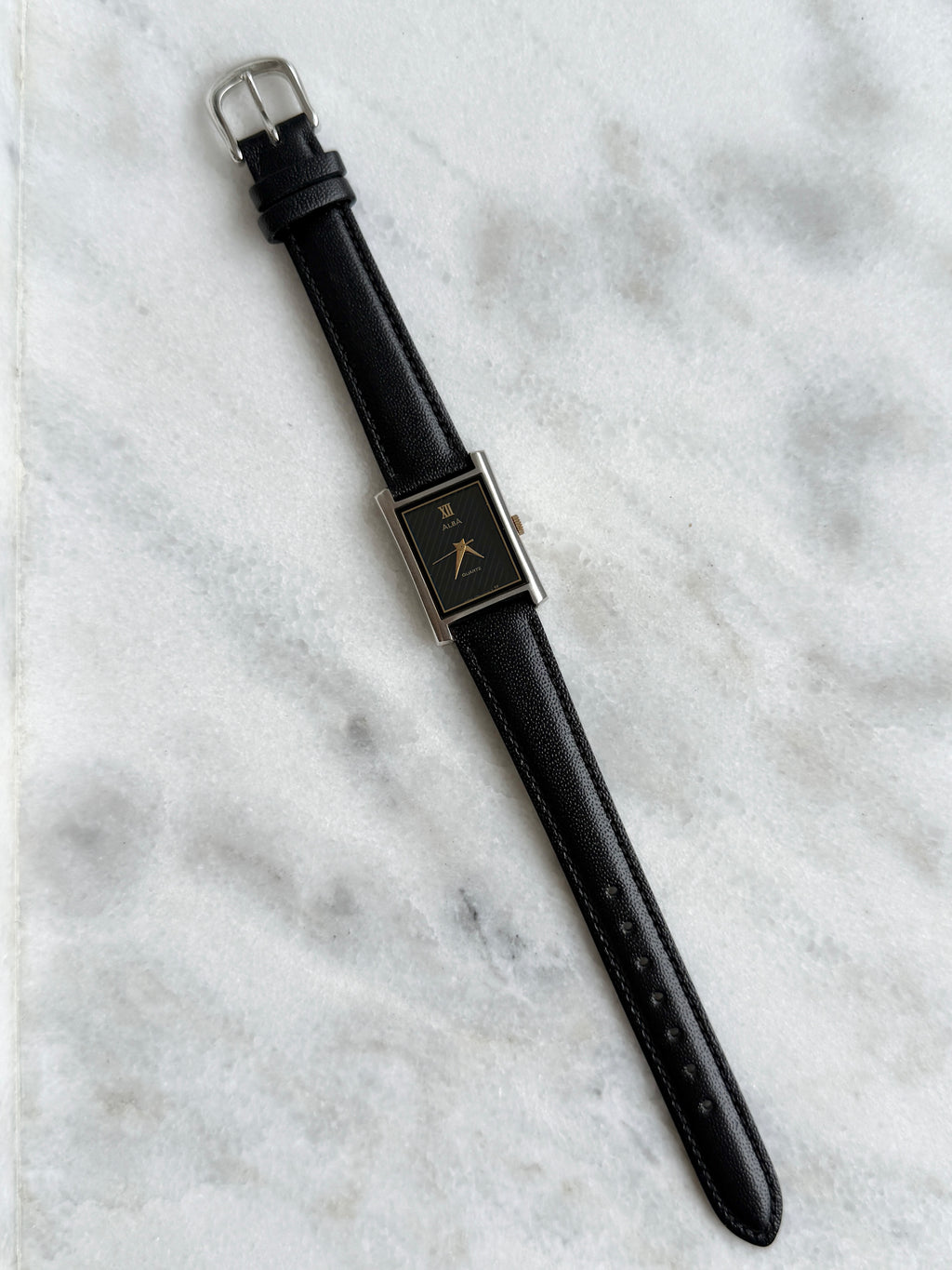 Vintage Alba Black Diagonal Stripes Stainless Steel Tank