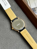 Vintage 1990s Lanvin Swiss Movement Roman Dial with Cabochon Crown