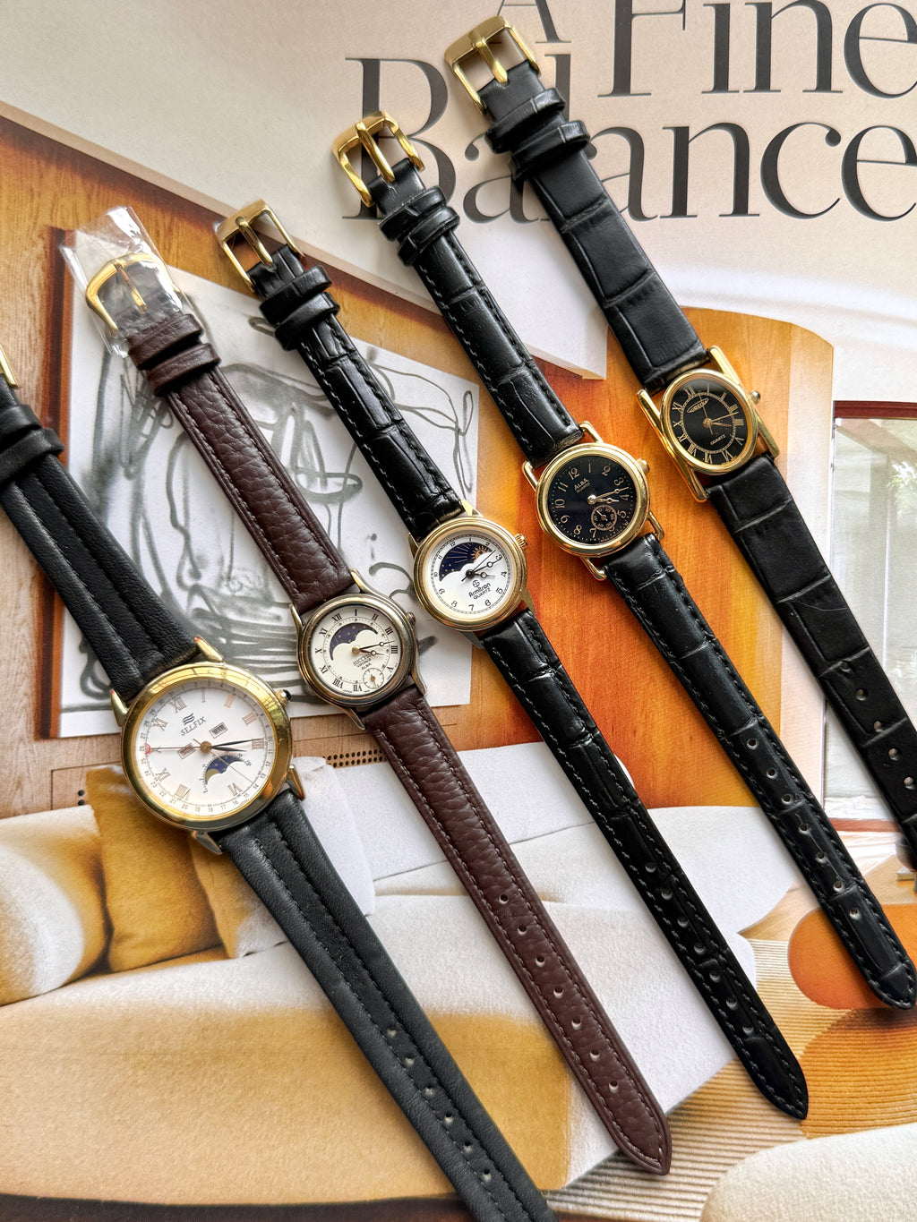 Vintage Alba Black Dial Breguet Numerals with Sub-Second Dial