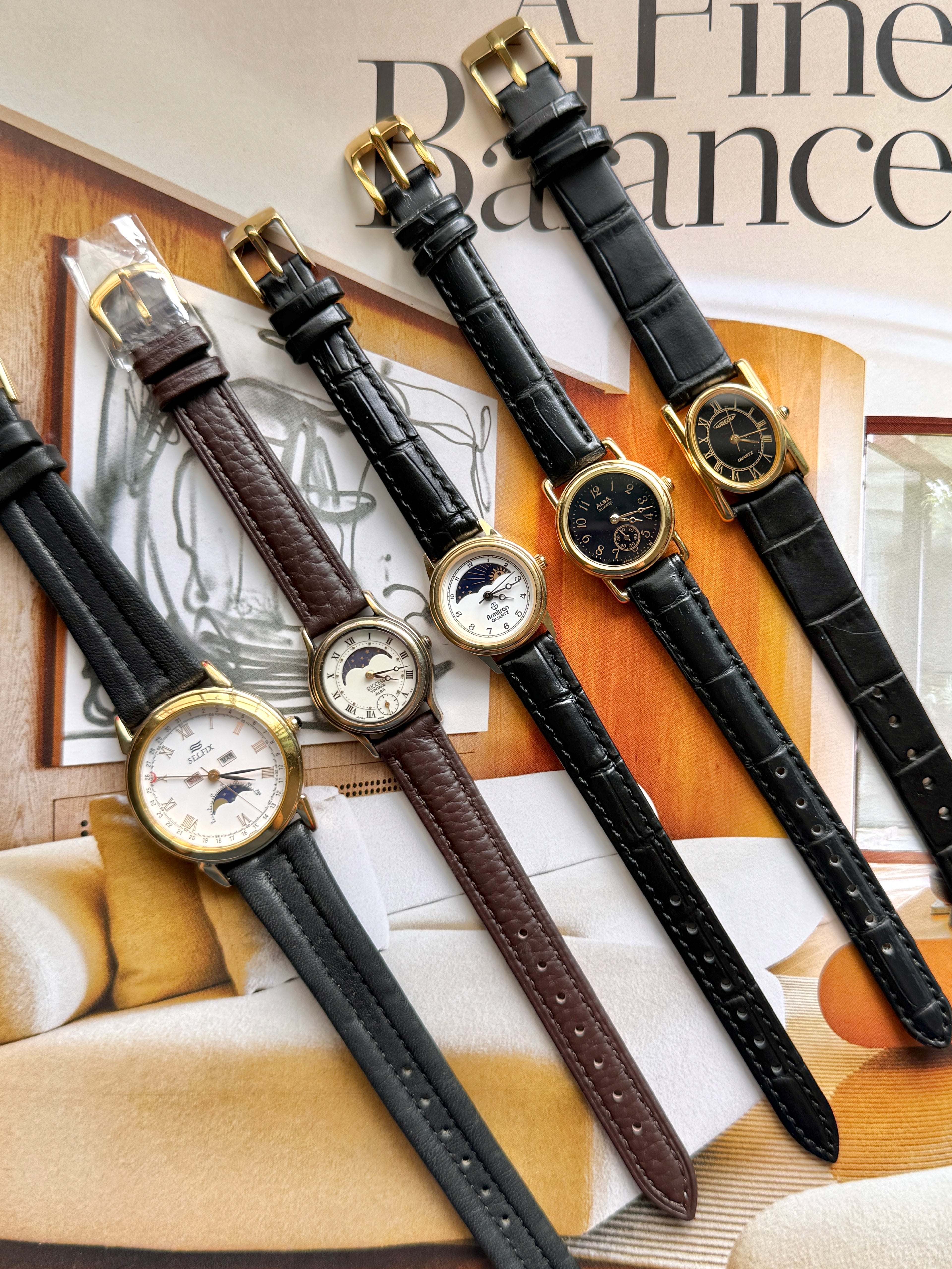 Vintage Alba Black Dial Breguet Numerals with Sub-Second Dial