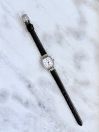 Rare Vintage Orient Petite Silver Toned with Marquise Crystals Lugs