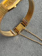 Rare Vintage 1985 Seiko ‘Polo’ Striped Gold Toned Metal Band Bracelet