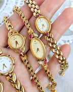 Rare 1990s Vintage Seiko Ruby Petals with Twisted Rope Bracelet