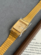 Vintage 29mm Armitron Deauville Square Case in Full Gold Tone