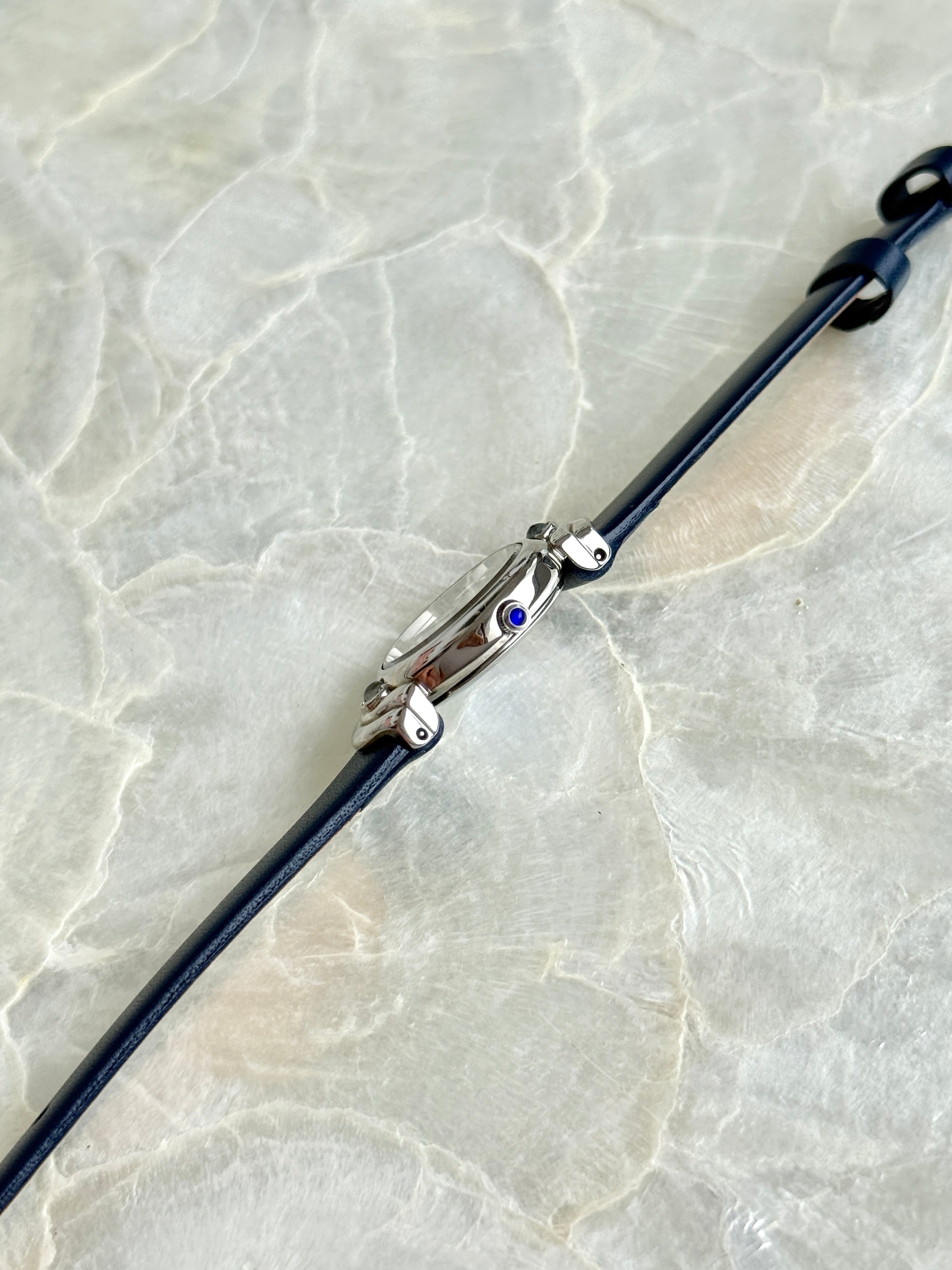 Vintage Sylph by Citizen Petite Silver Toned with Navy Straps