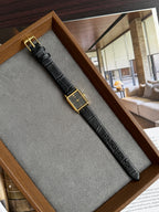 Vintage Citizen Gold Toned Black Striped Dial Tank
