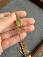 Rare Vintage 1985 Seiko ‘Polo’ Striped Gold Toned Metal Band Bracelet