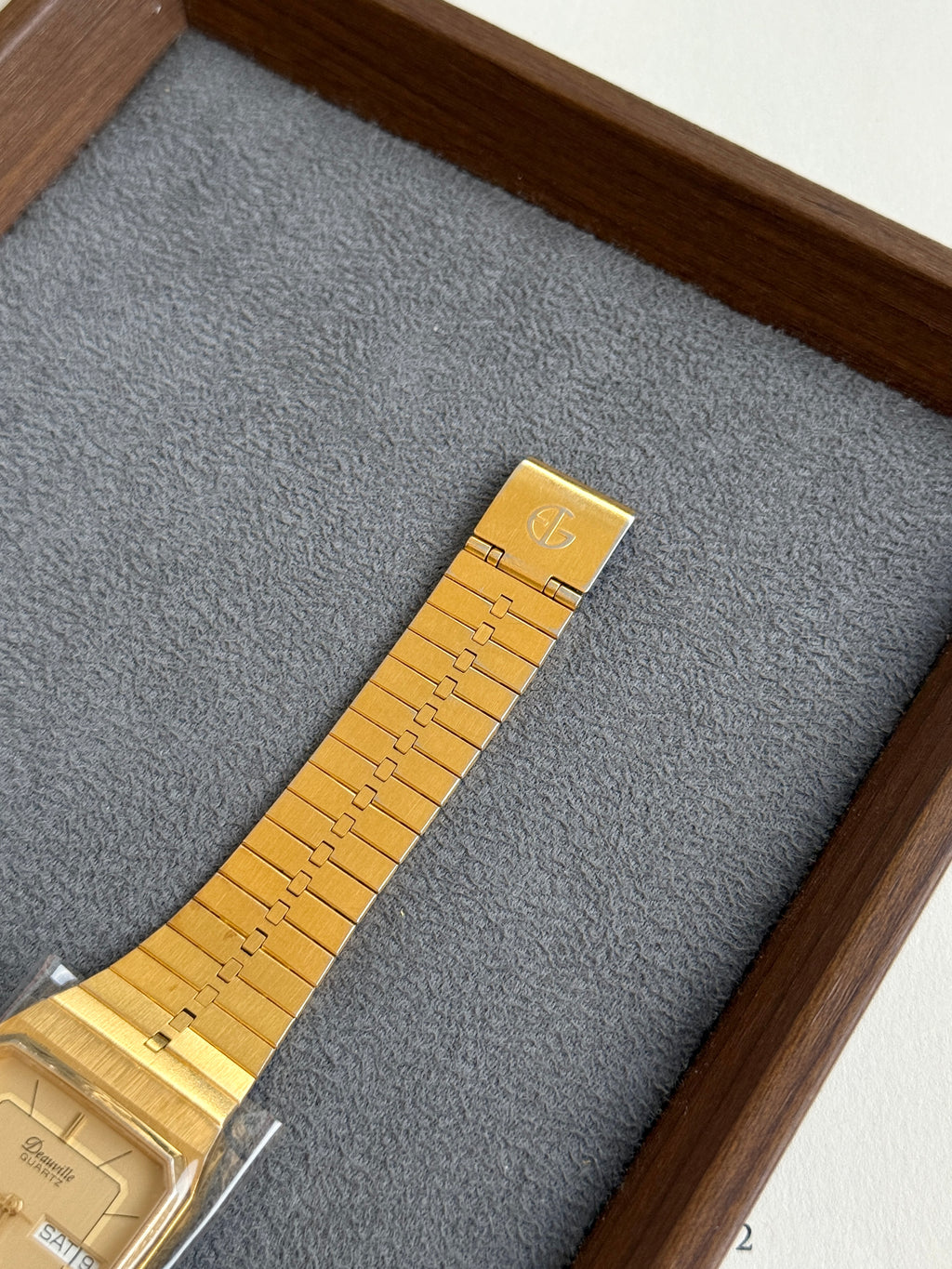 Vintage 29mm Armitron Deauville Square Case in Full Gold Tone