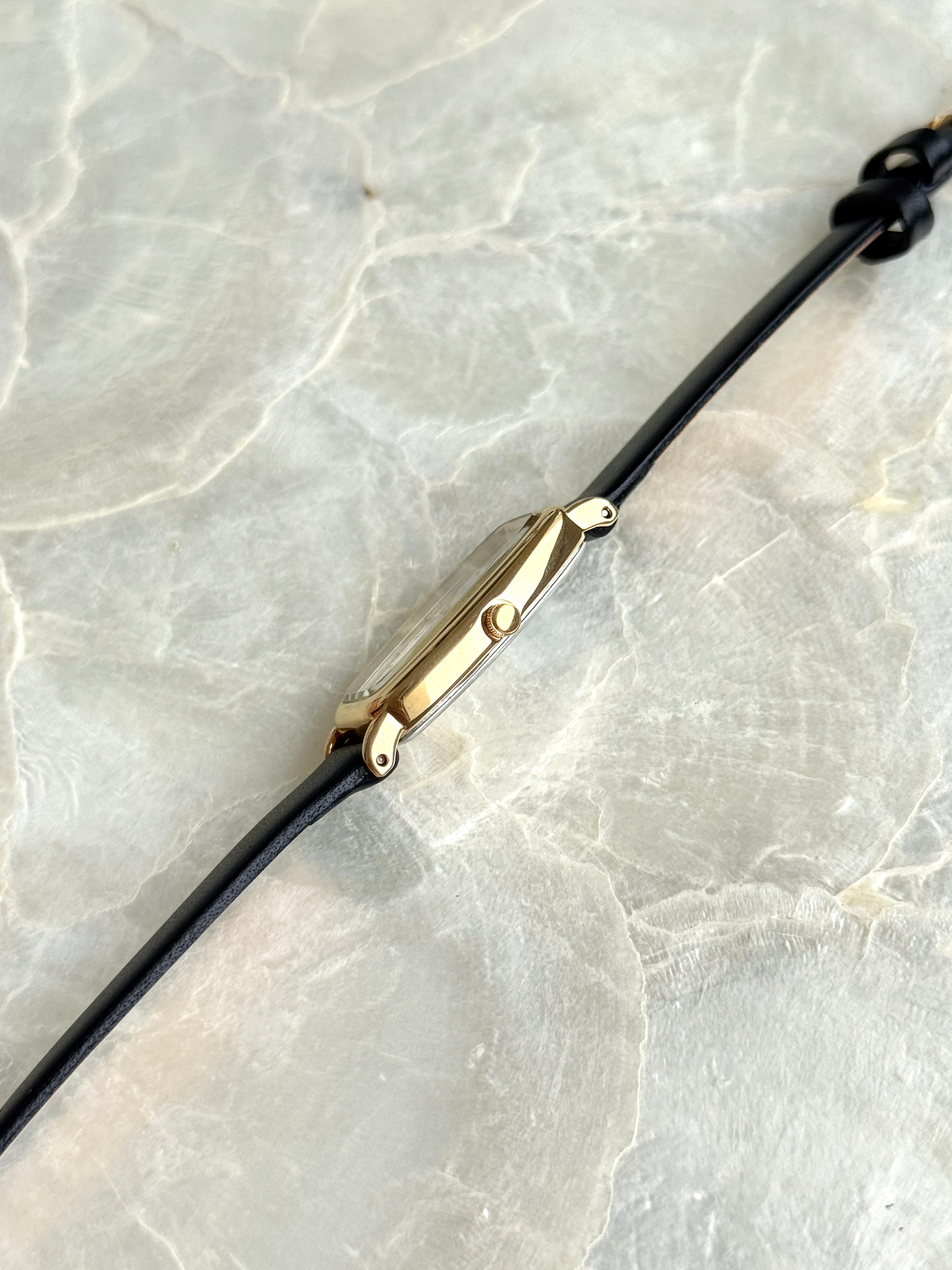 Rare Vintage Citizen Gold Toned Elongated Tonneau Case