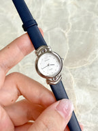 Vintage Sylph by Citizen Petite Silver Toned with Navy Straps