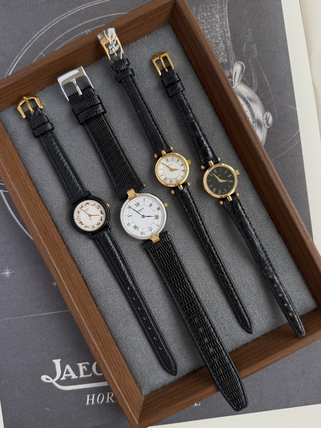 Rare Vintage 1990s Lanvin 30mm Roman Numerals with Date Indicator