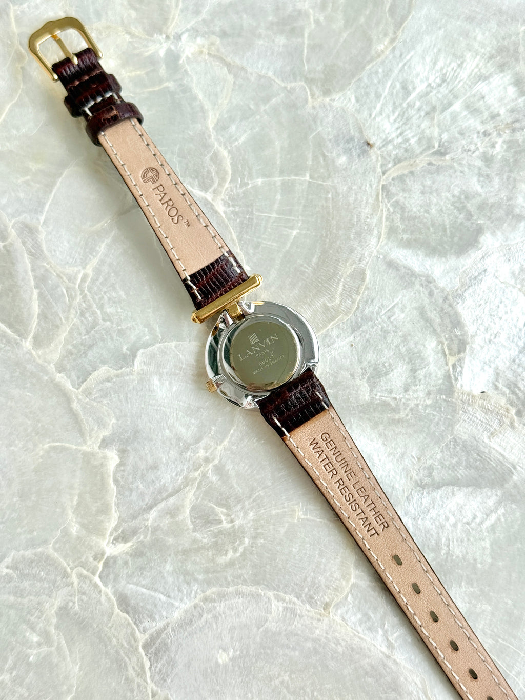Rare Vintage Lanvin 26mm Two Toned Roman Numerals