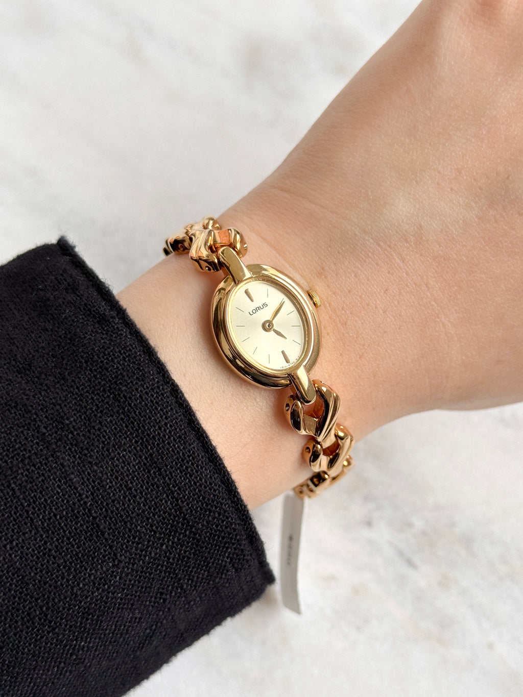 New Old Stock Unworn Lorus Gold Toned with Oval Dial