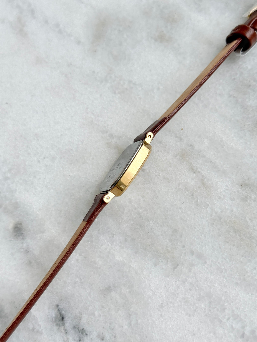 Vintage 1980s Seiko Exceline Gold-plated Textured Champagne Dial