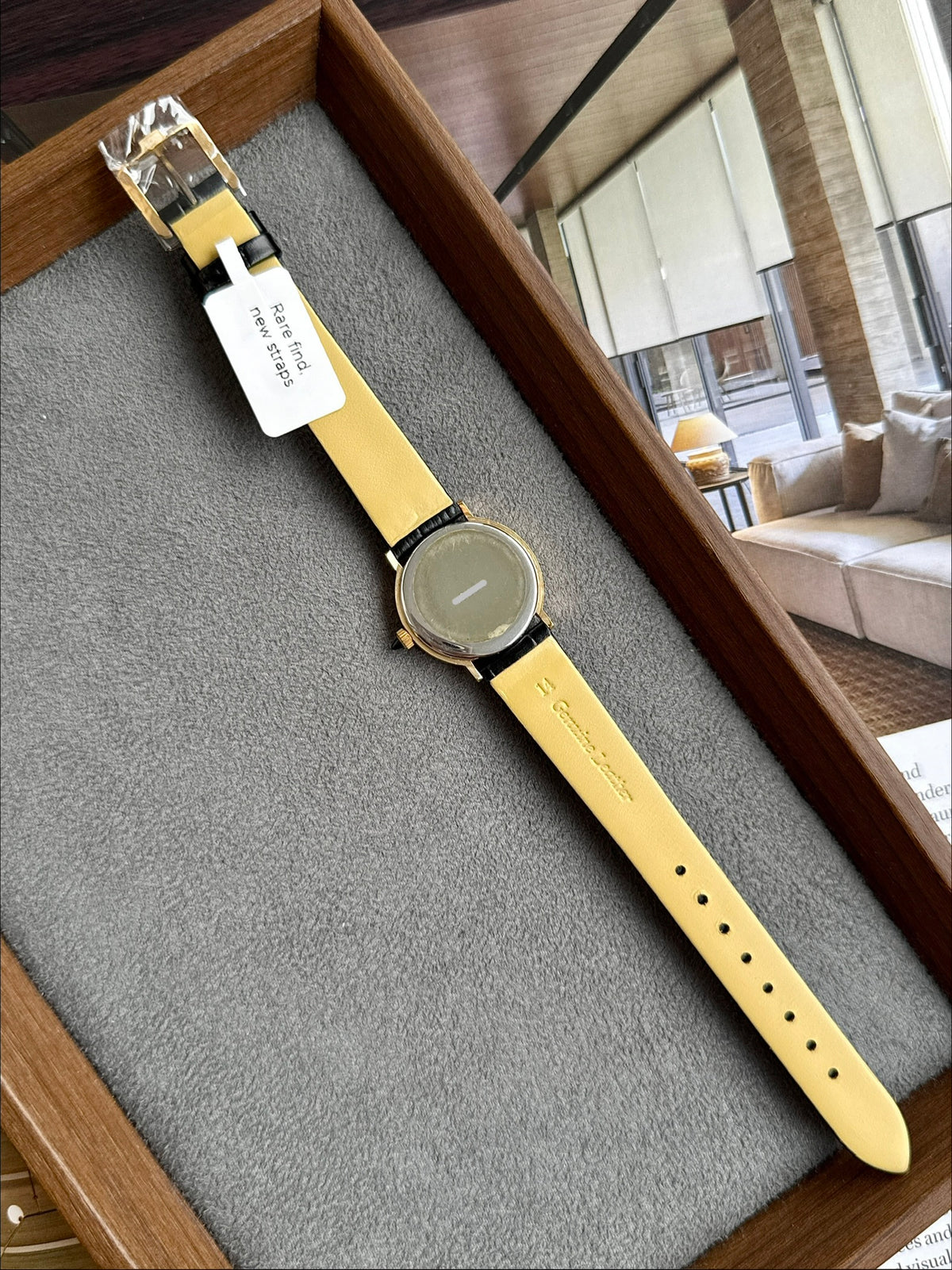 Vintage 1990s Lanvin Swiss Movement Roman Dial with Cabochon Crown