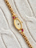 Rare 1990s Vintage Seiko Ruby Petals with Twisted Rope Bracelet