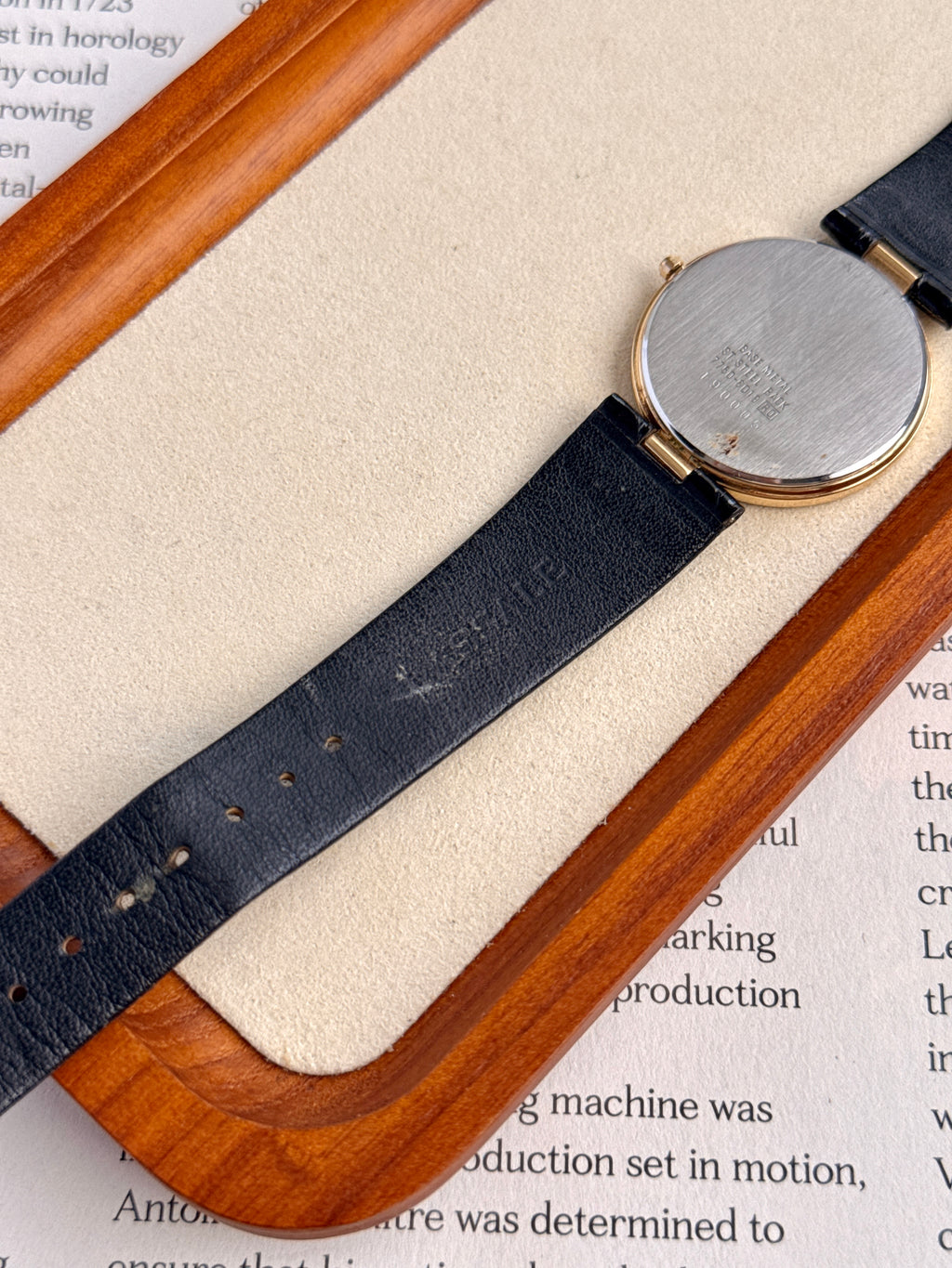 Rare Full Original Vintage Seiko Lassale Ultra-Thin Profile "Black Moon"