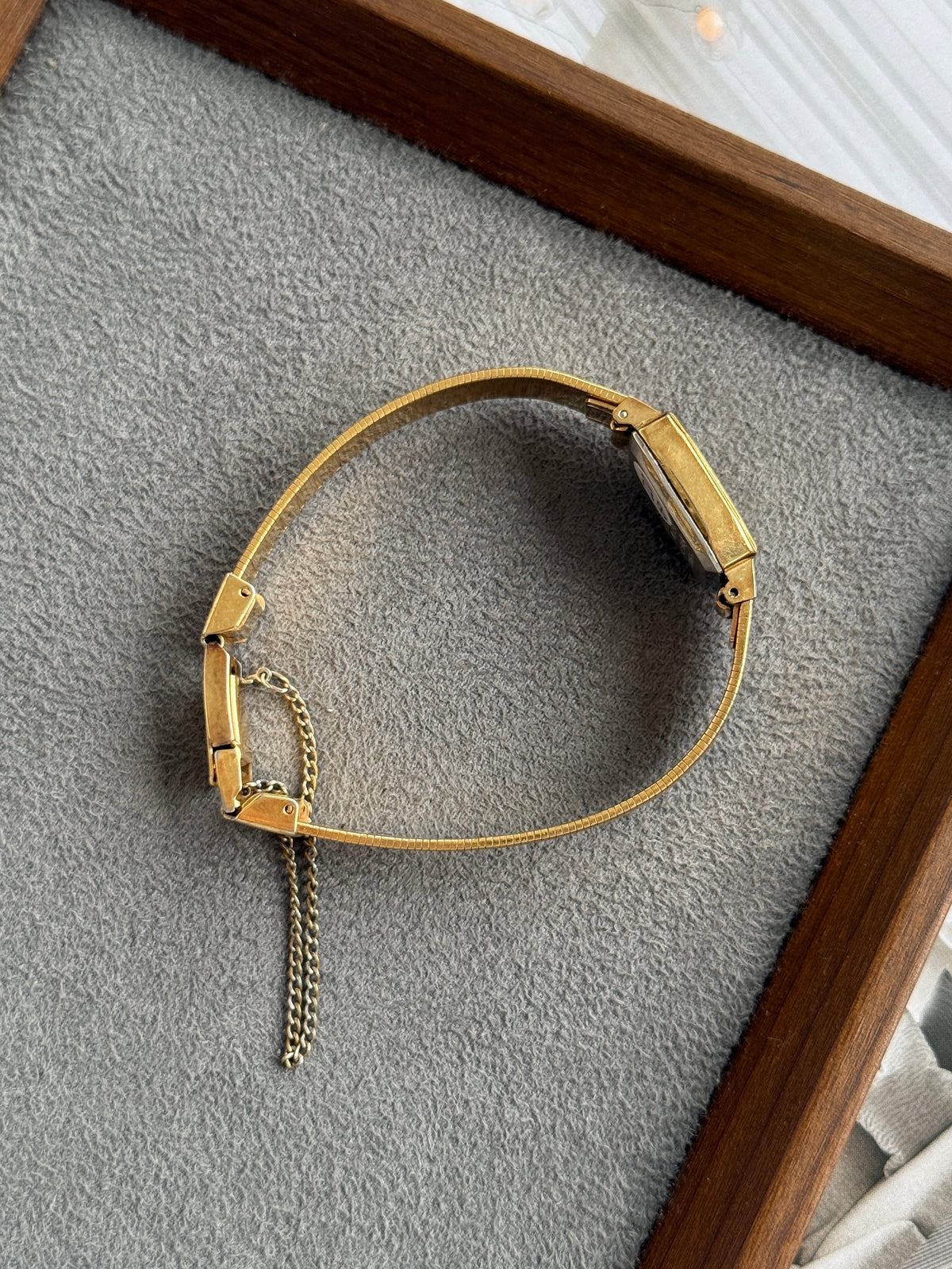 Vintage 1991 Seiko Octagonal Case Gold-Plated Metal Band Bracelet