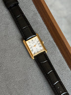 Vintage 1980s Citizen Castalia 24mm White Roman Dial Gold-Plated Tank