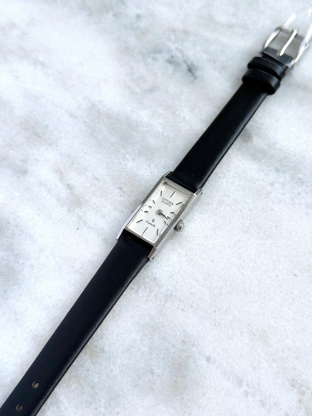 Vintage Citizen Castalia Silver Toned Petite Elongated Tank