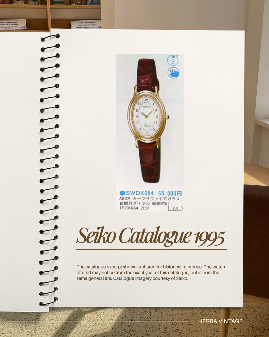 Rare Vintage 1990s Seiko Exceline Mother-of-pearl 'Baignoire' Case