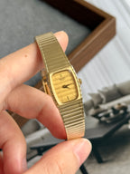Rare Vintage 1985 Seiko ‘Polo’ Striped Gold Toned Metal Band Bracelet