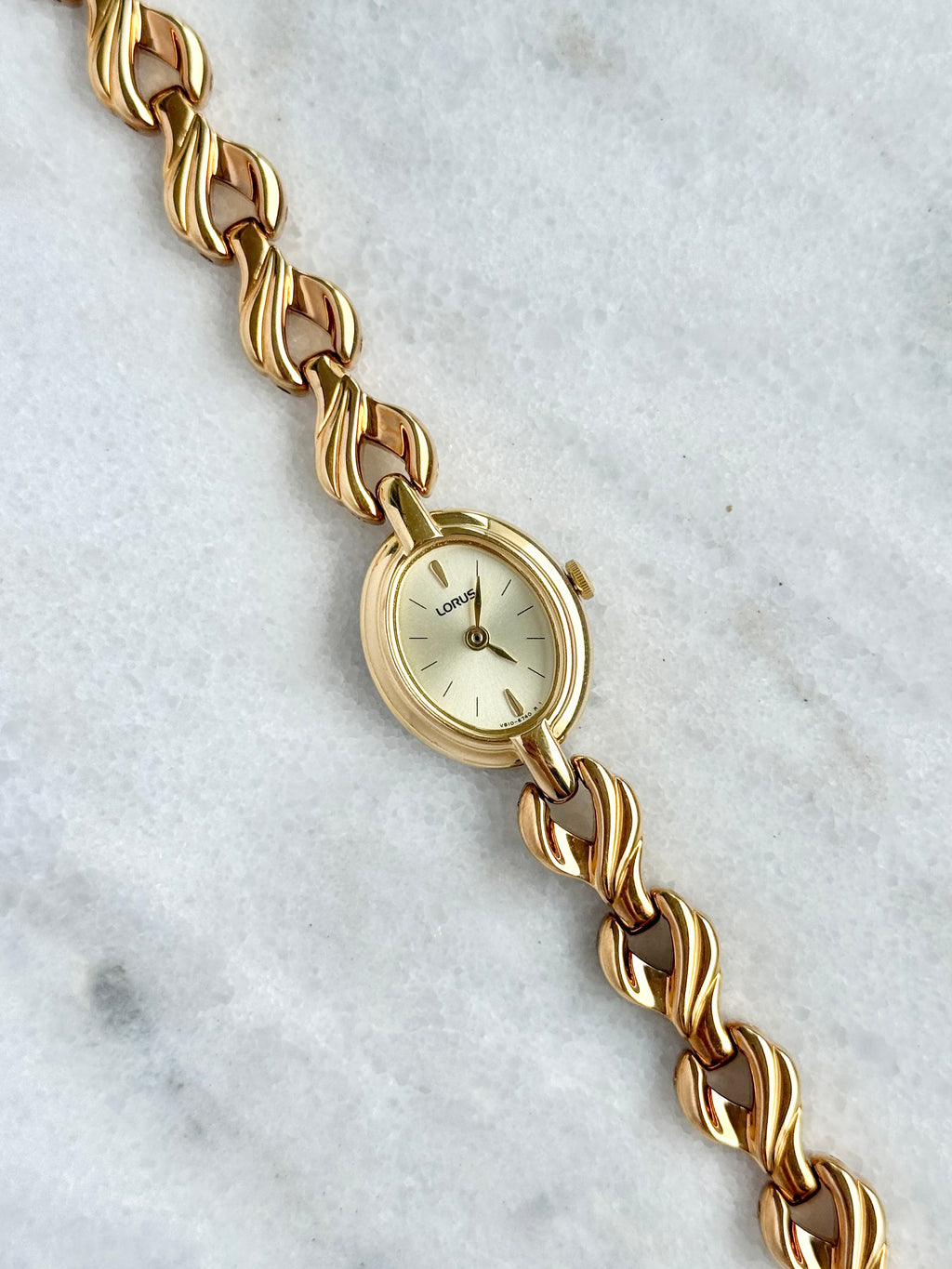 New Old Stock Unworn Lorus Gold Toned with Oval Dial