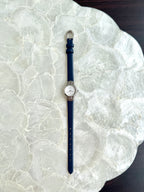 Vintage Sylph by Citizen Petite Silver Toned with Navy Straps